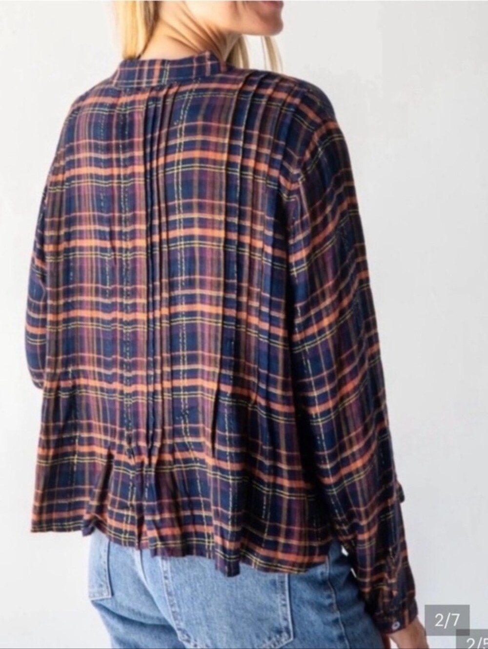 Natural Life Plaid Flannel Size M - Picture 2 of 11